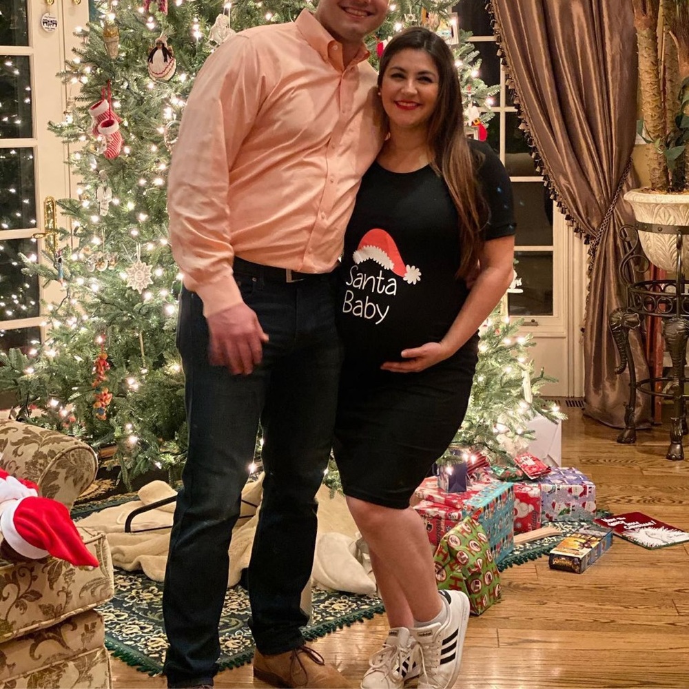 Santa Baby Maternity Casual Christmas Dress